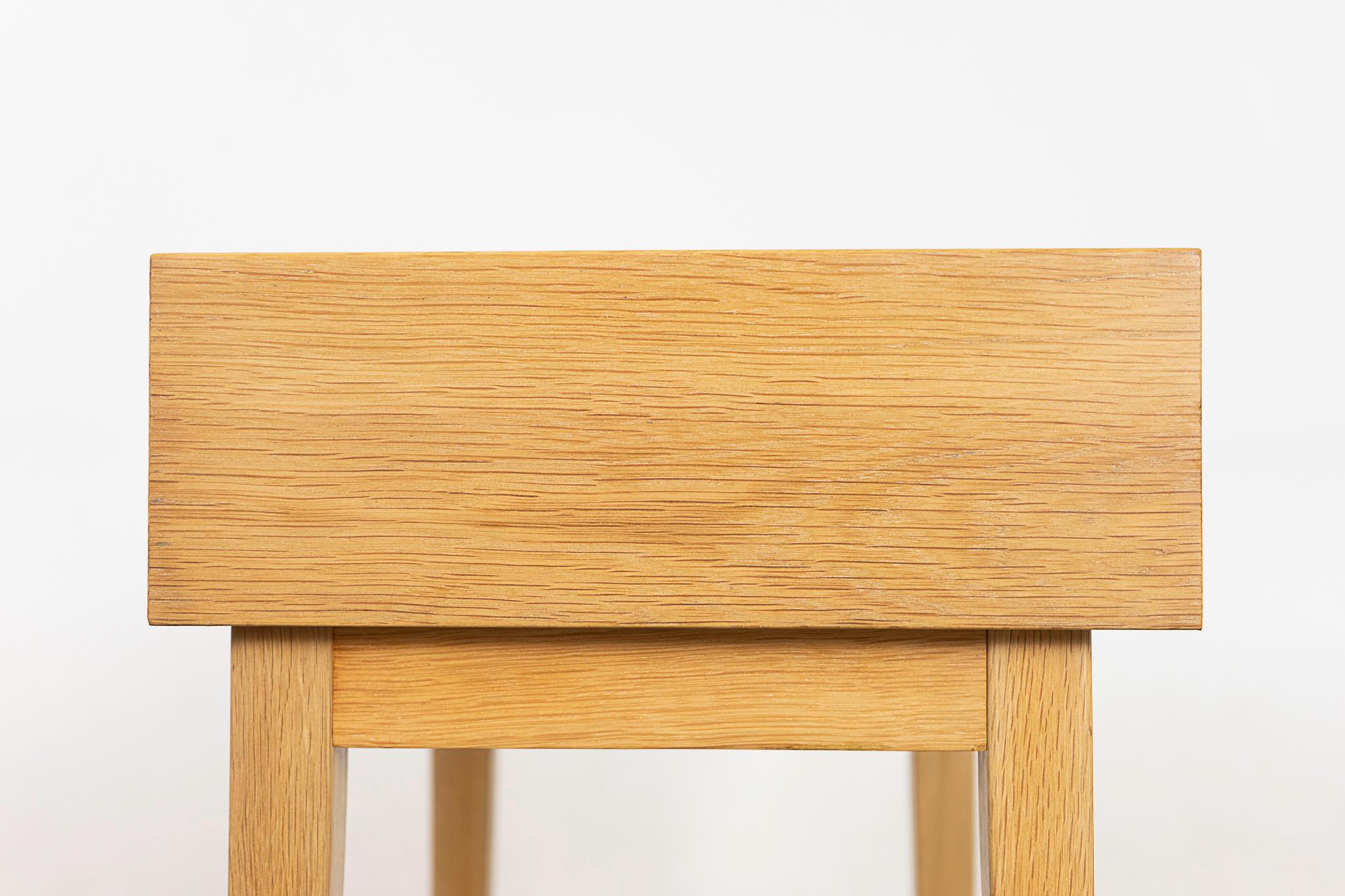 Danish Mid-Century Modern Oak & Tile Bedside Table For Sale 1
