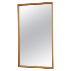 Danish Mid-Century Modern Oak Wall Mirror by Kai Kristiansen for a. Kjersgaard