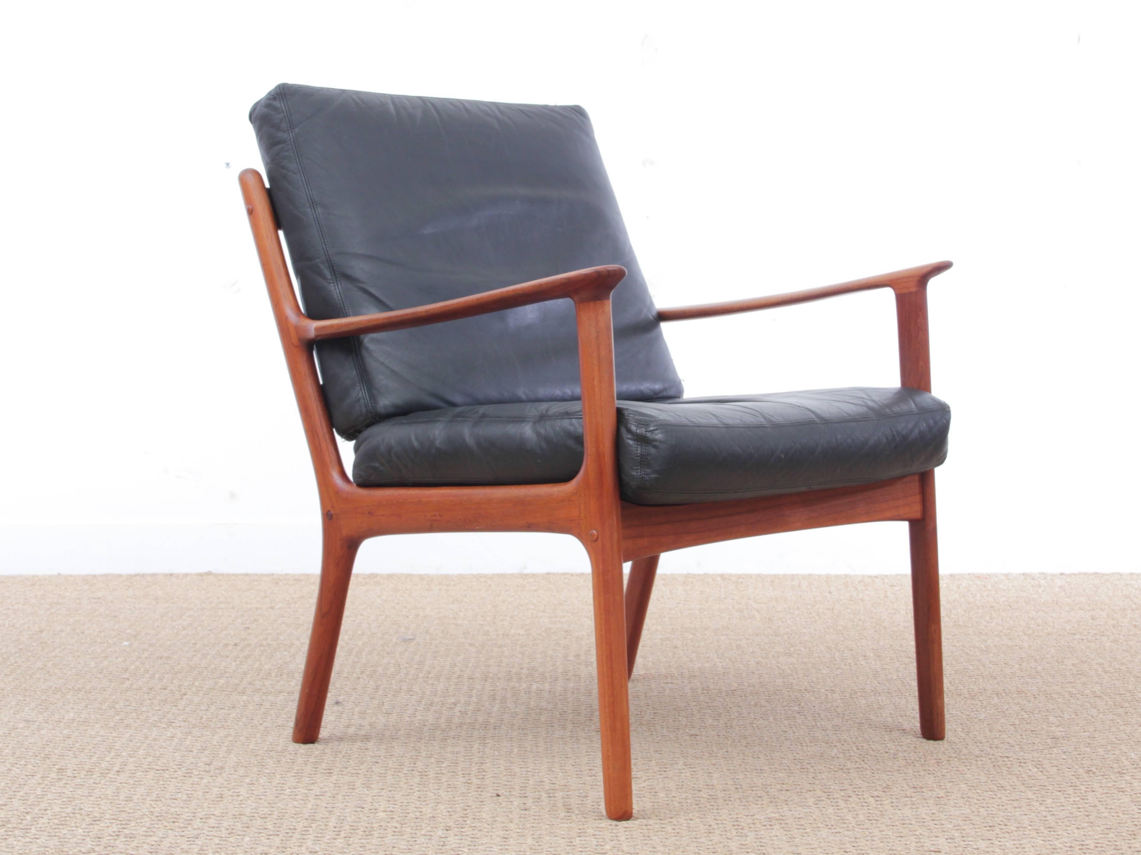 Danish Mid-Century Modern Pair of Armchairs by Ole Wanscher for Paul Jepesen In Good Condition In Courbevoie, FR