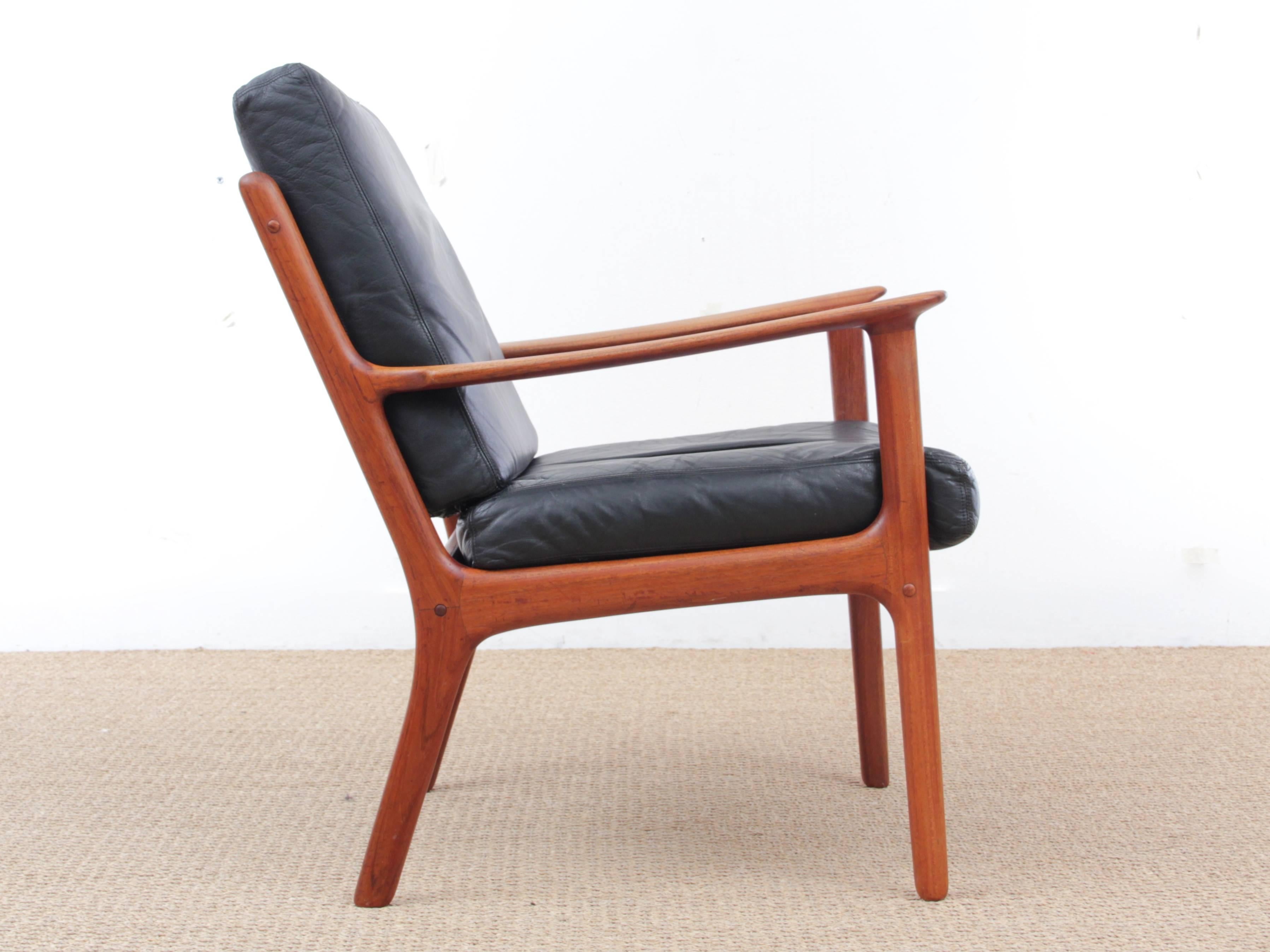 Mid-20th Century Danish Mid-Century Modern Pair of Armchairs by Ole Wanscher for Paul Jepesen