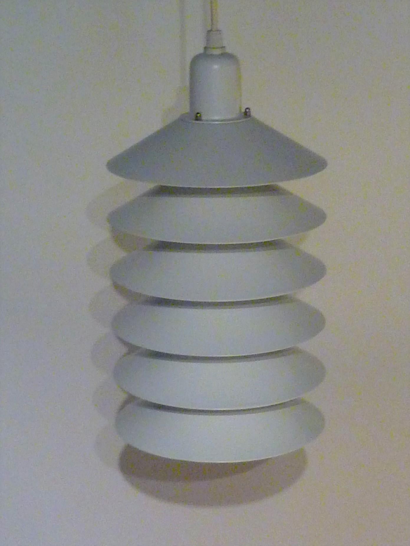 Aluminum Danish Mid-Century Modern Pendant Light Jorgen Gammelgaard for Fog & Morup 1970s