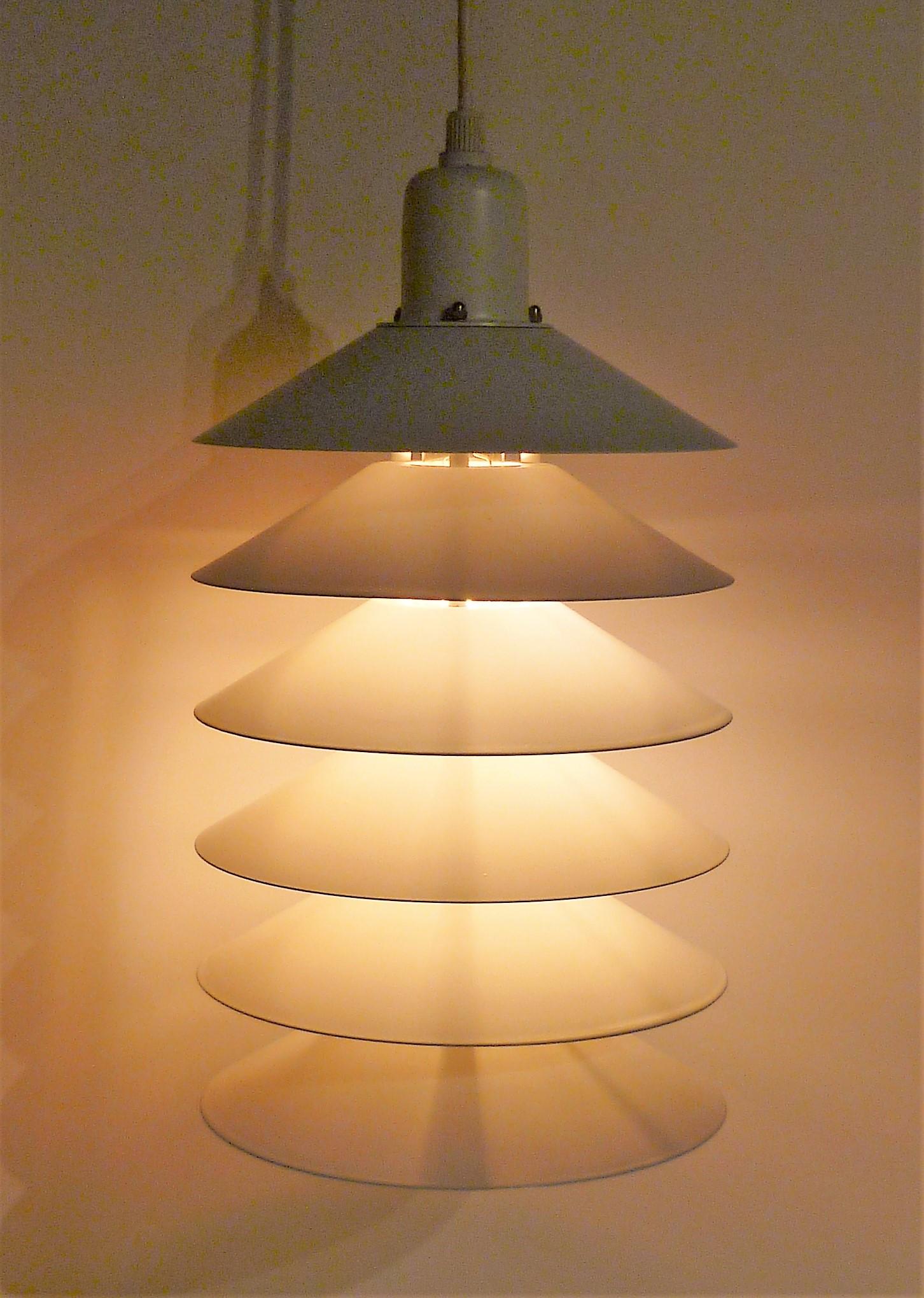 Danish Mid-Century Modern Pendant Light Jorgen Gammelgaard for Fog & Morup 1970s 2