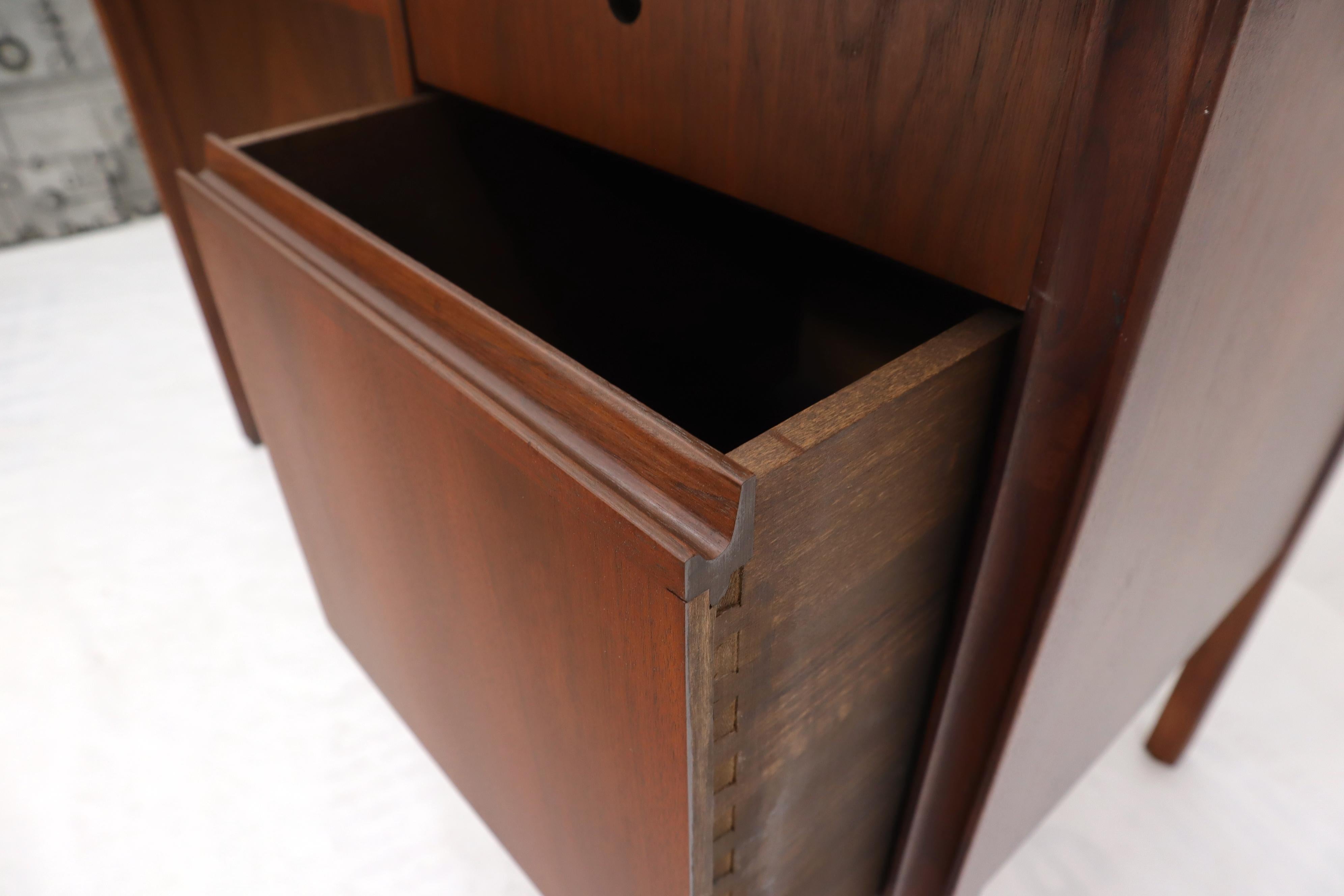 Danish Mid Century Modern Petit Single Pedestal Desk Two Drawers For Sale 1