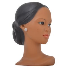 Danish Mid-Century Modern Plaster bust of a Polynesian beauty by Edith Pedersen
