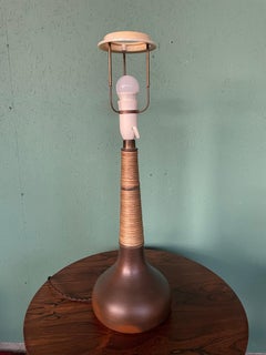 Danish Mid Century Modern Pottery Table Lamp By Herman A Kähler For Le Klint