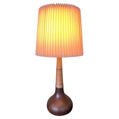 Danish Mid Century Modern Pottery Table Lamp By Herman A Kähler For Le Klint