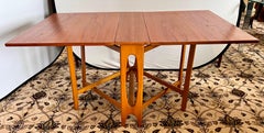 Danish Mid Century Modern Rare Dual Gate Leg Expandable Teak Dining Table