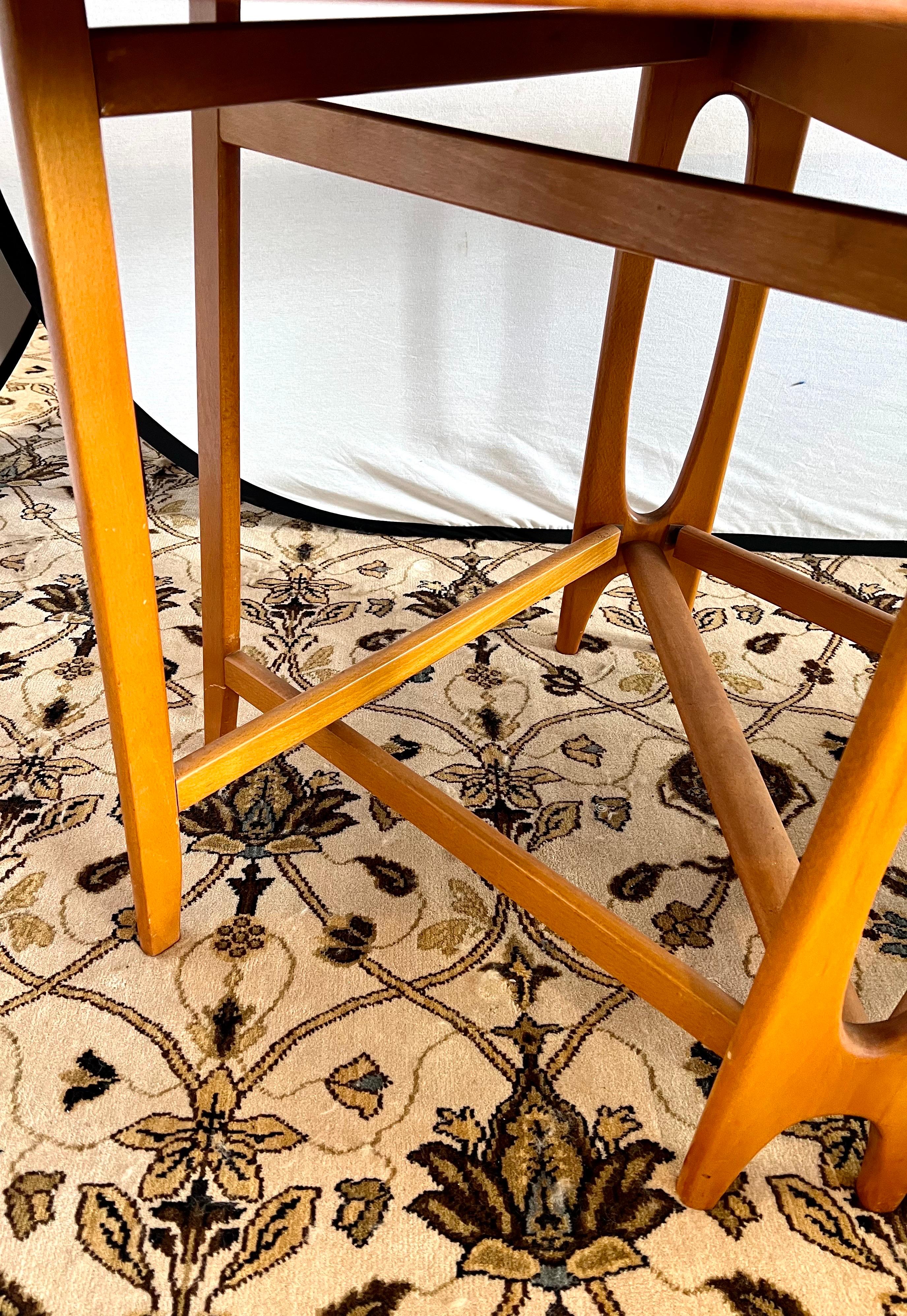 Late 20th Century Danish Mid Century Modern Rare Dual Gate Leg Expandable Teak Dining Table