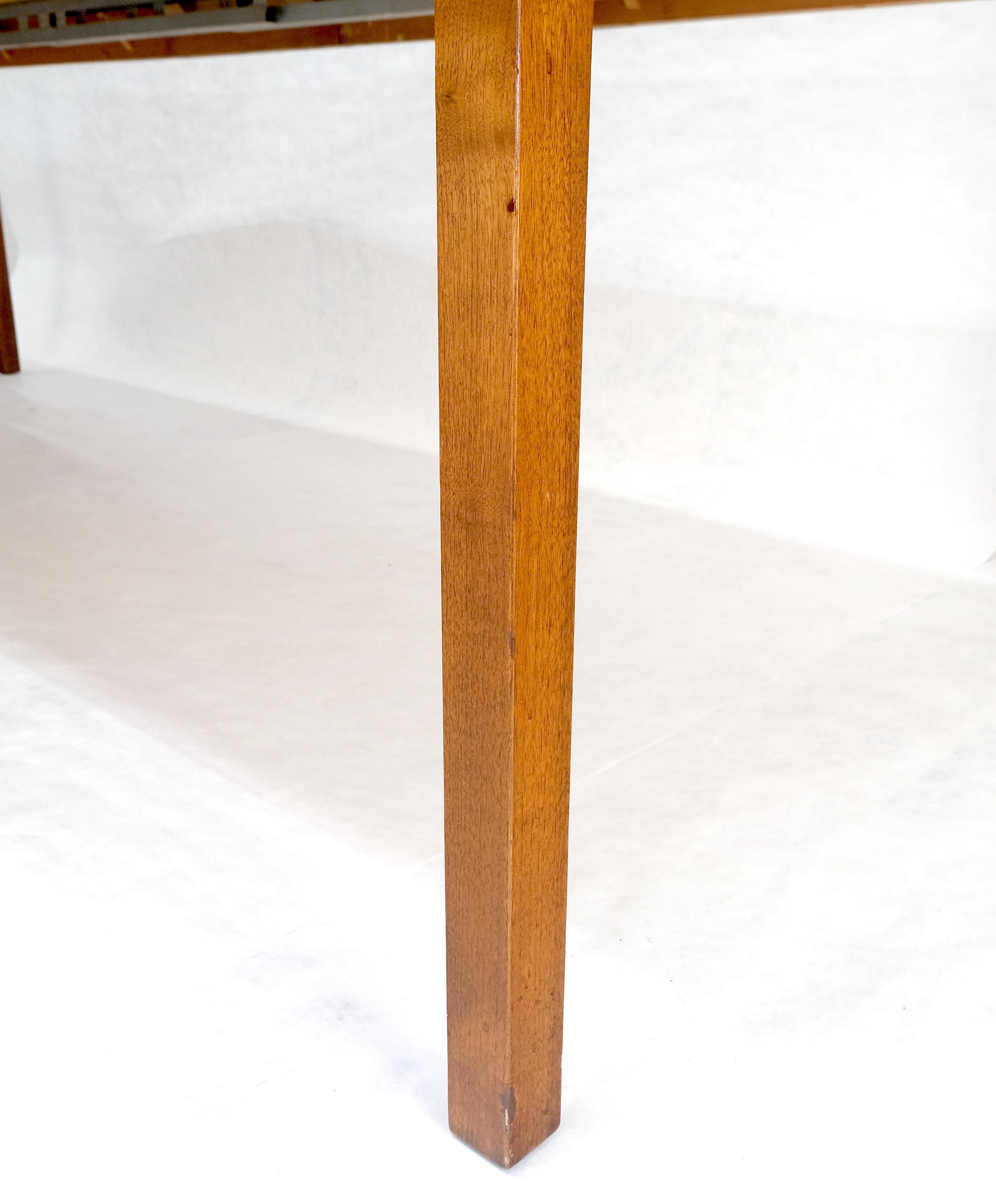 American Danish Mid Century Modern Rectangle Walnut Dining Table w 2x18