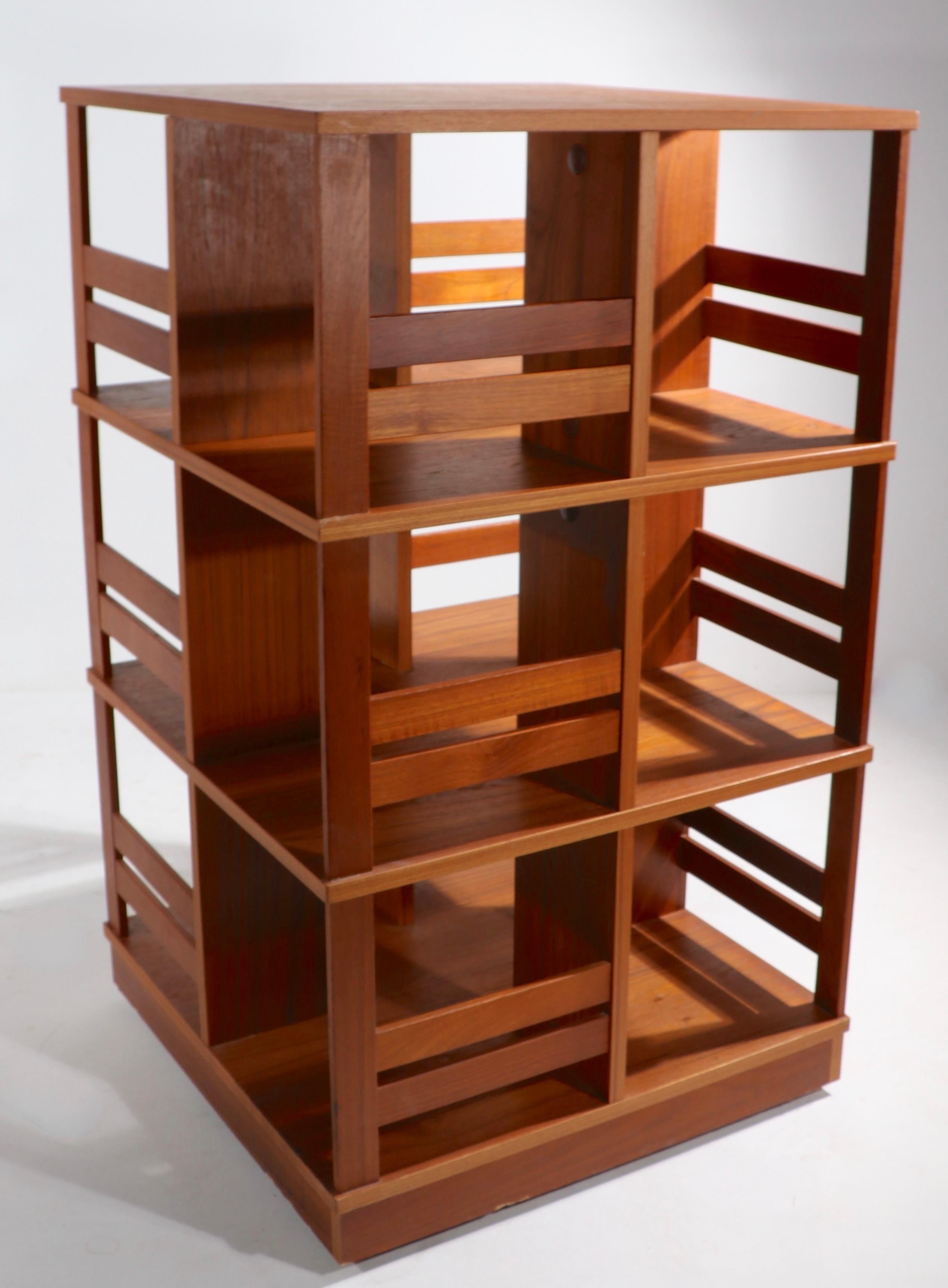 Danish Mid Century Modern Revolving Bookcase 2 available  In Good Condition In New York, NY