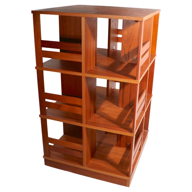 Danish Mid Century Modern Revolving Bookcase 2 available at 1stDibs