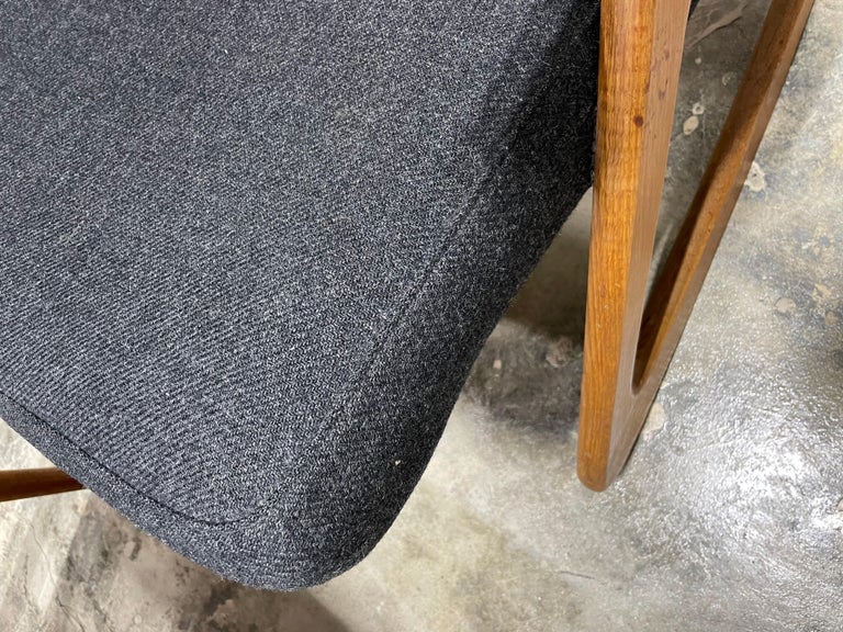 Fabric Danish Mid-Century Modern Rocking Chair For Sale