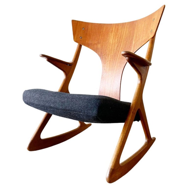 Danish Mid-Century Modern Rocking Chair For Sale