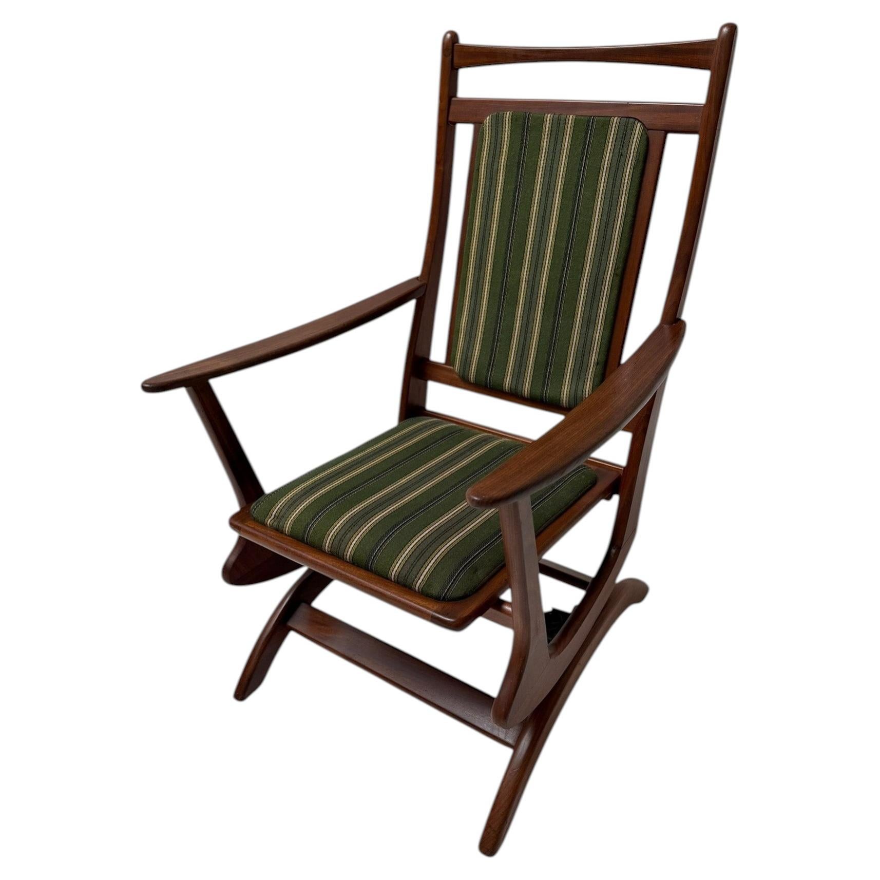 Danish Mid-Century Modern Rocking Chair in Teak, 1960s For Sale