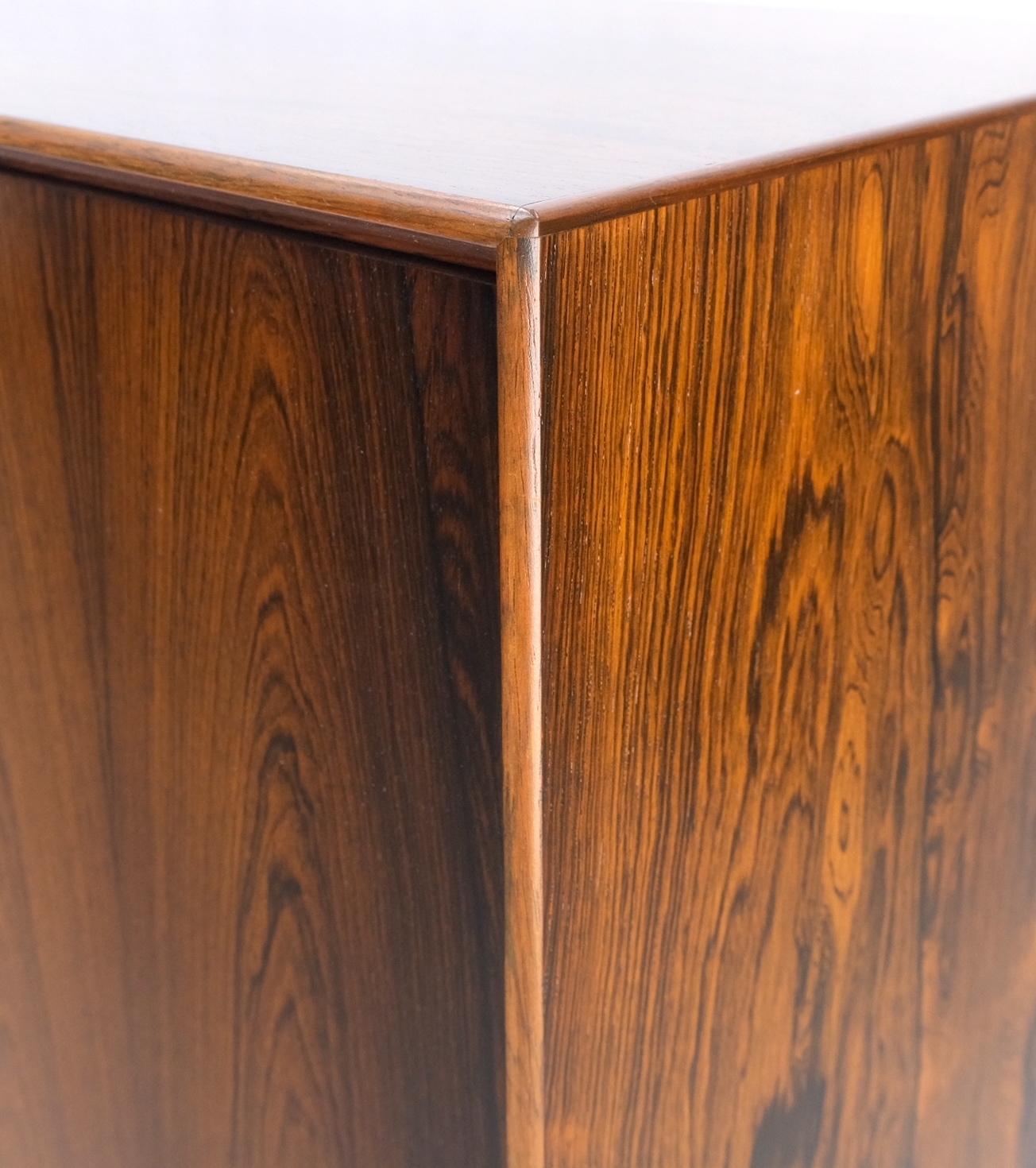 Danish Mid-Century Modern Rosewood 3 Doors 5 Drawers Credenza Dresser Mint! For Sale 2
