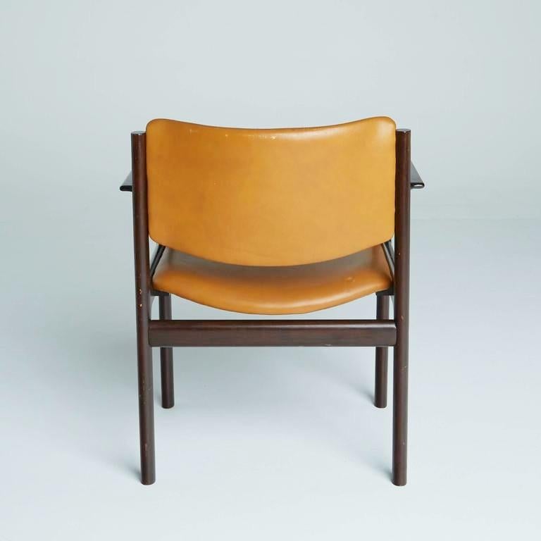 Danish Mid-Century Modern Rosewood Armchairs, circa 1960, Signed 1