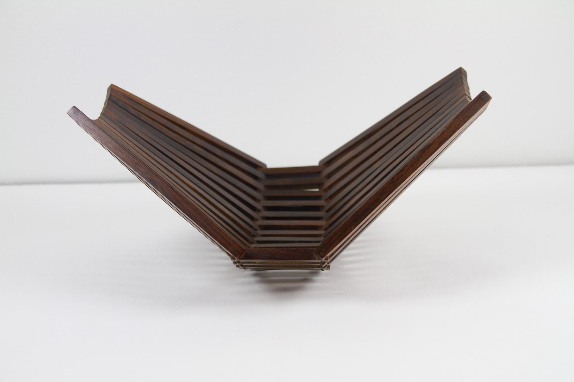 Danish Mid-Century Modern Rosewood Basket, 1960s In Good Condition For Sale In Asaa, DK
