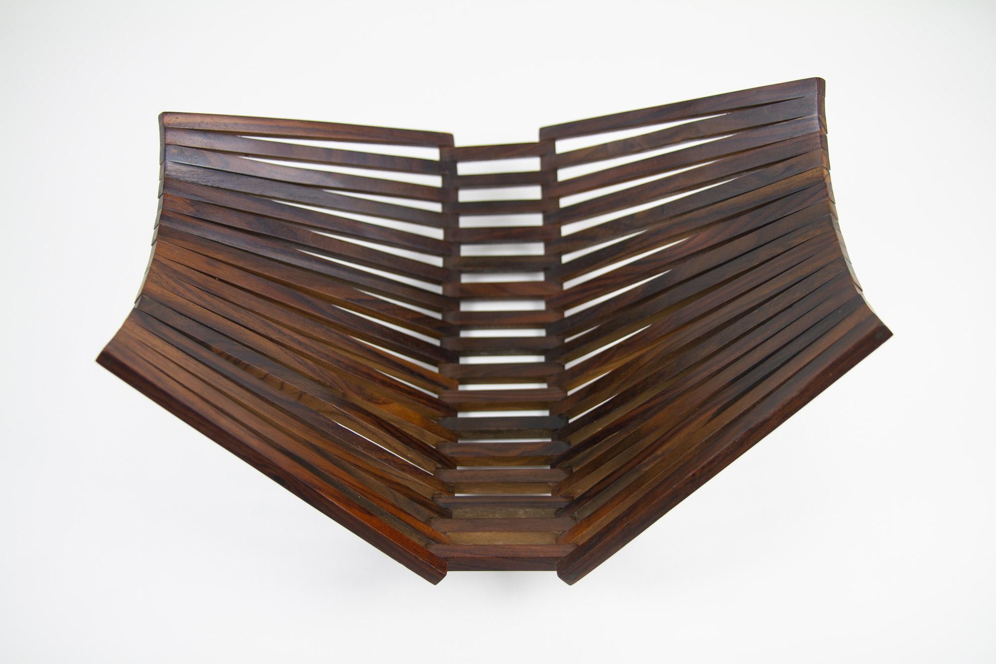 Danish Mid-Century Modern Rosewood Basket, 1960s For Sale 3