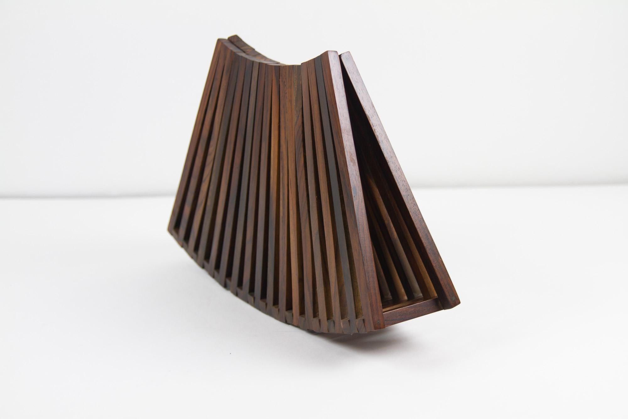 Danish Mid-Century Modern Rosewood Basket, 1960s For Sale 4