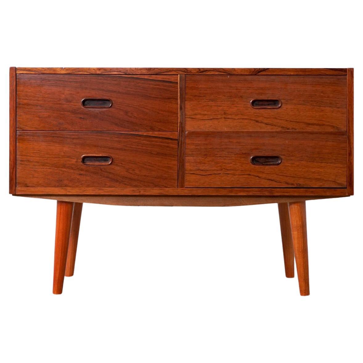 Danish Mid-Century Modern Rosewood Bedside Dresser For Sale