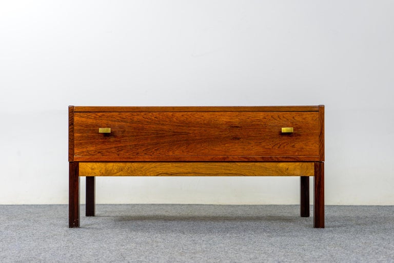 Danish MidCentury Modern Rosewood Bedside Table For Sale at 1stDibs