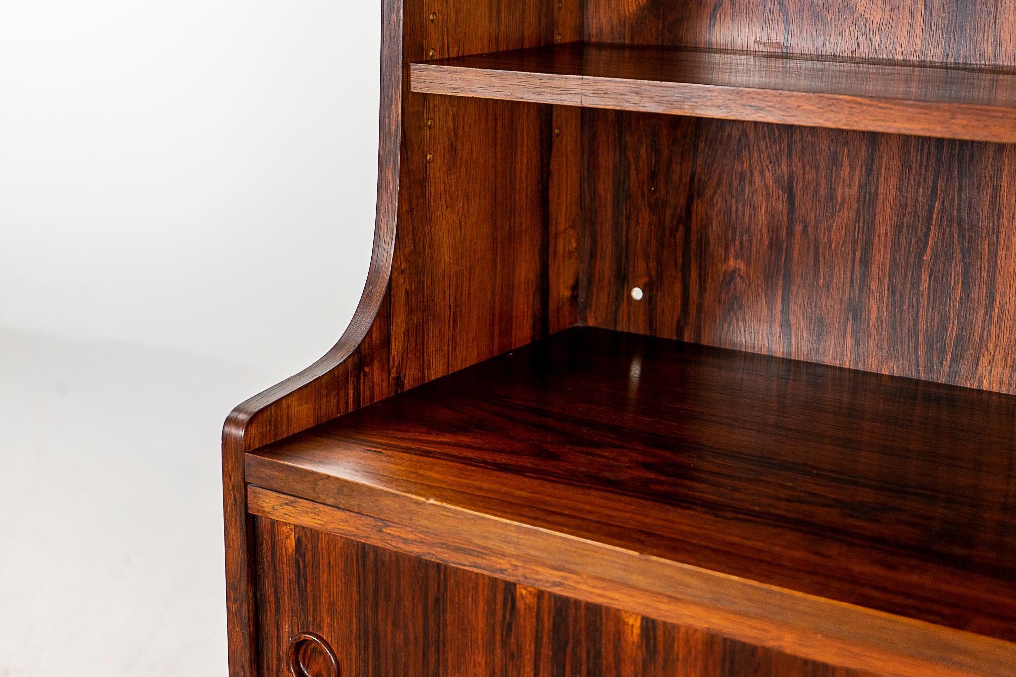 Scandinavian Modern Danish Mid-Century Modern Rosewood Bookcase Cabinet by Johannes Sorth