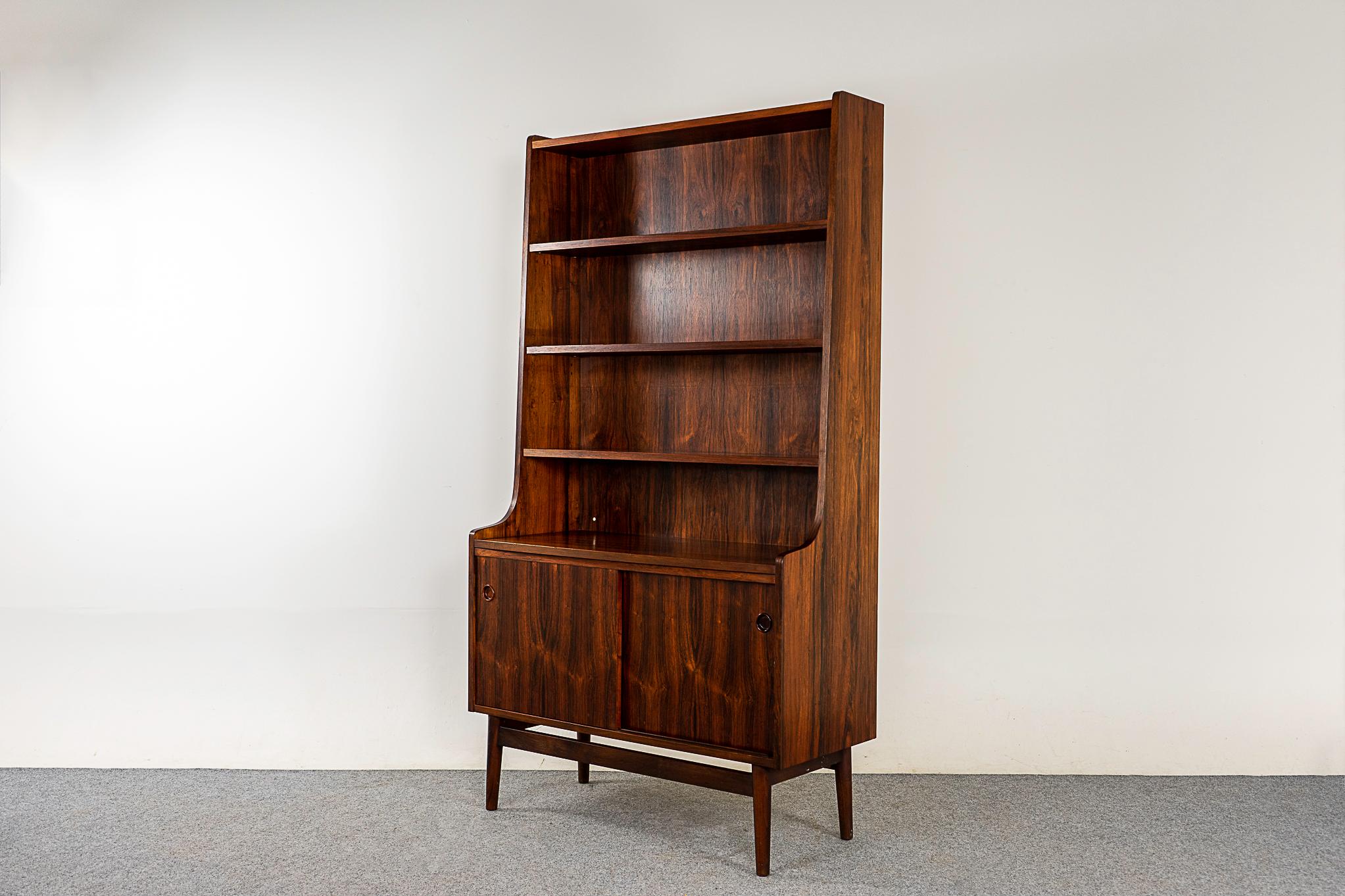 Danish Mid-Century Modern Rosewood Bookcase Cabinet by Johannes Sorth 1