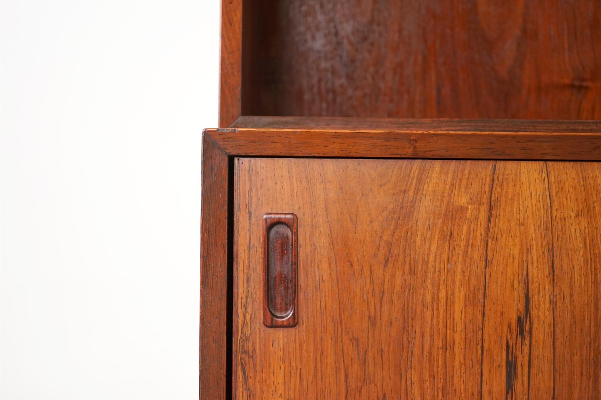 Scandinavian Modern Danish Mid-Century Modern Rosewood Bookcase / Cabinet, by Lyby Mobler