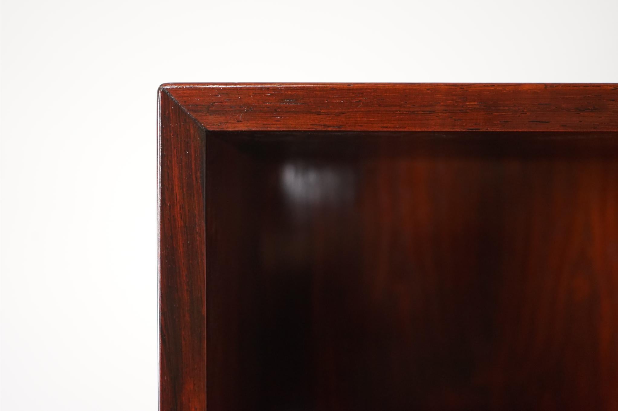 Veneer Danish Mid-Century Modern Rosewood Bookcase/Cabinet, by Lyby Mobler
