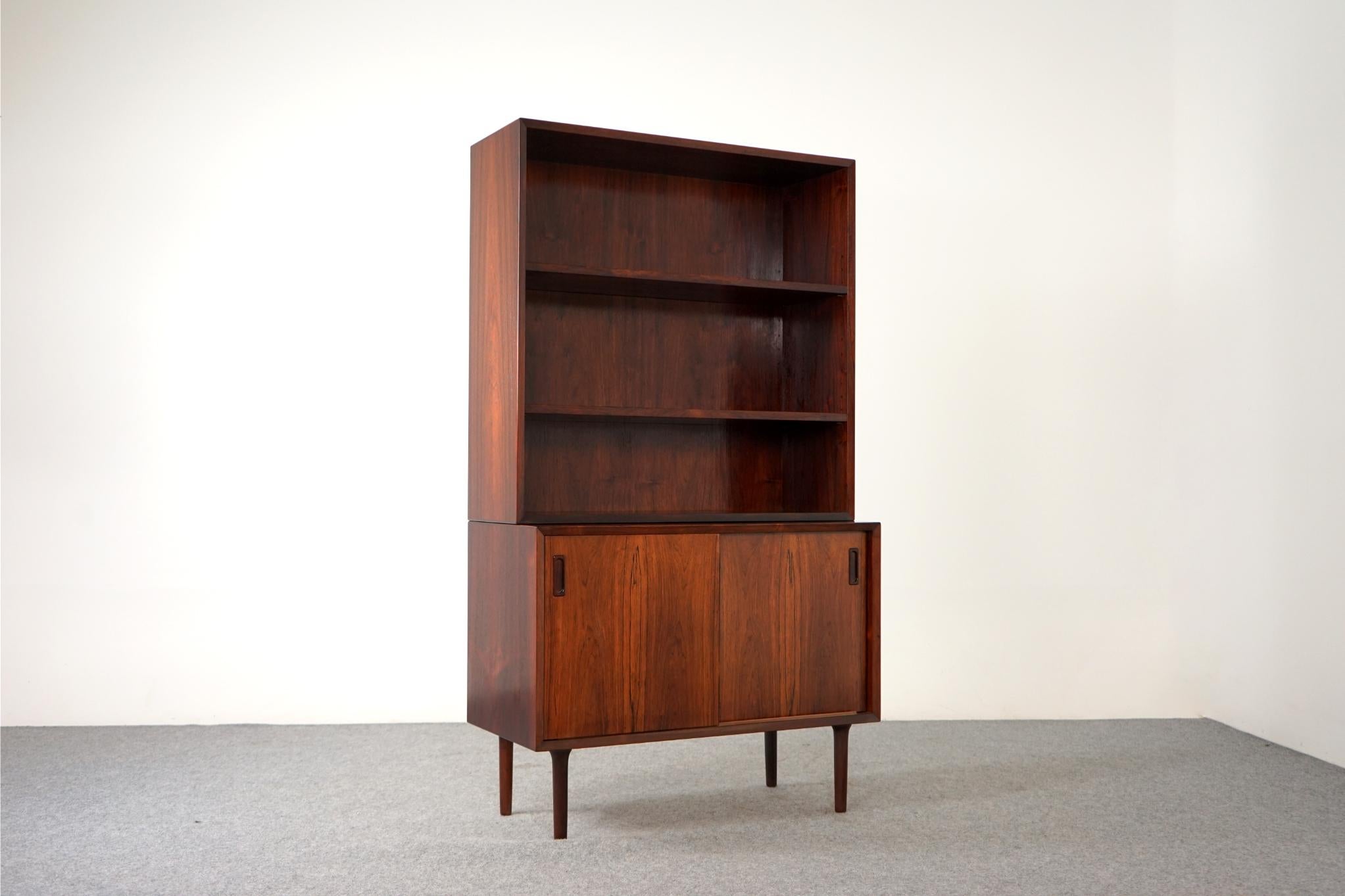 Mid-20th Century Danish Mid-Century Modern Rosewood Bookcase/Cabinet, by Lyby Mobler