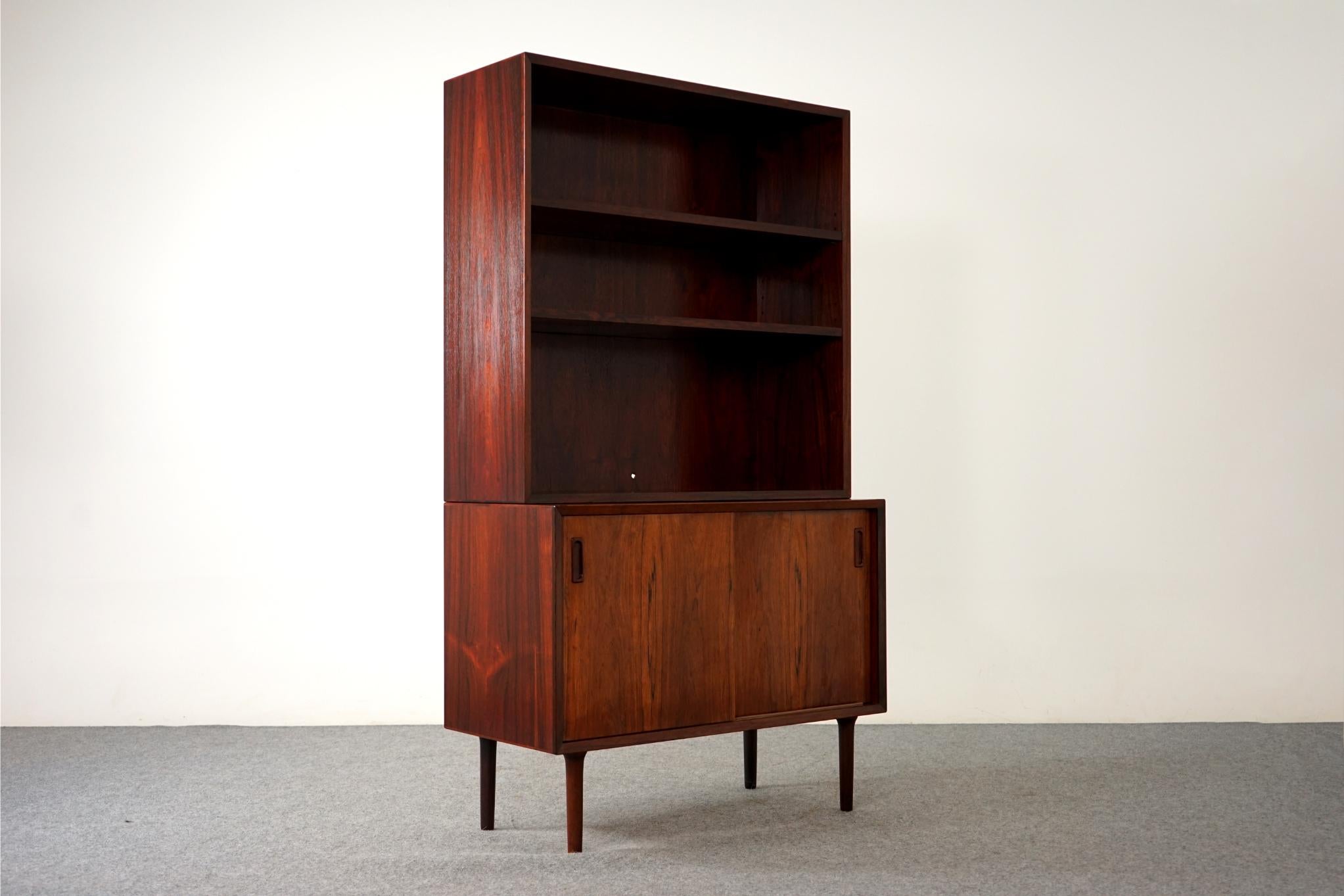Danish Mid-Century Modern Rosewood Bookcase / Cabinet, by Lyby Mobler 1