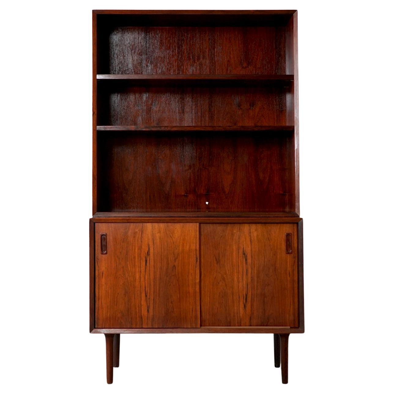 Danish Mid-Century Modern Rosewood Bookcase / Cabinet, by Lyby Mobler
