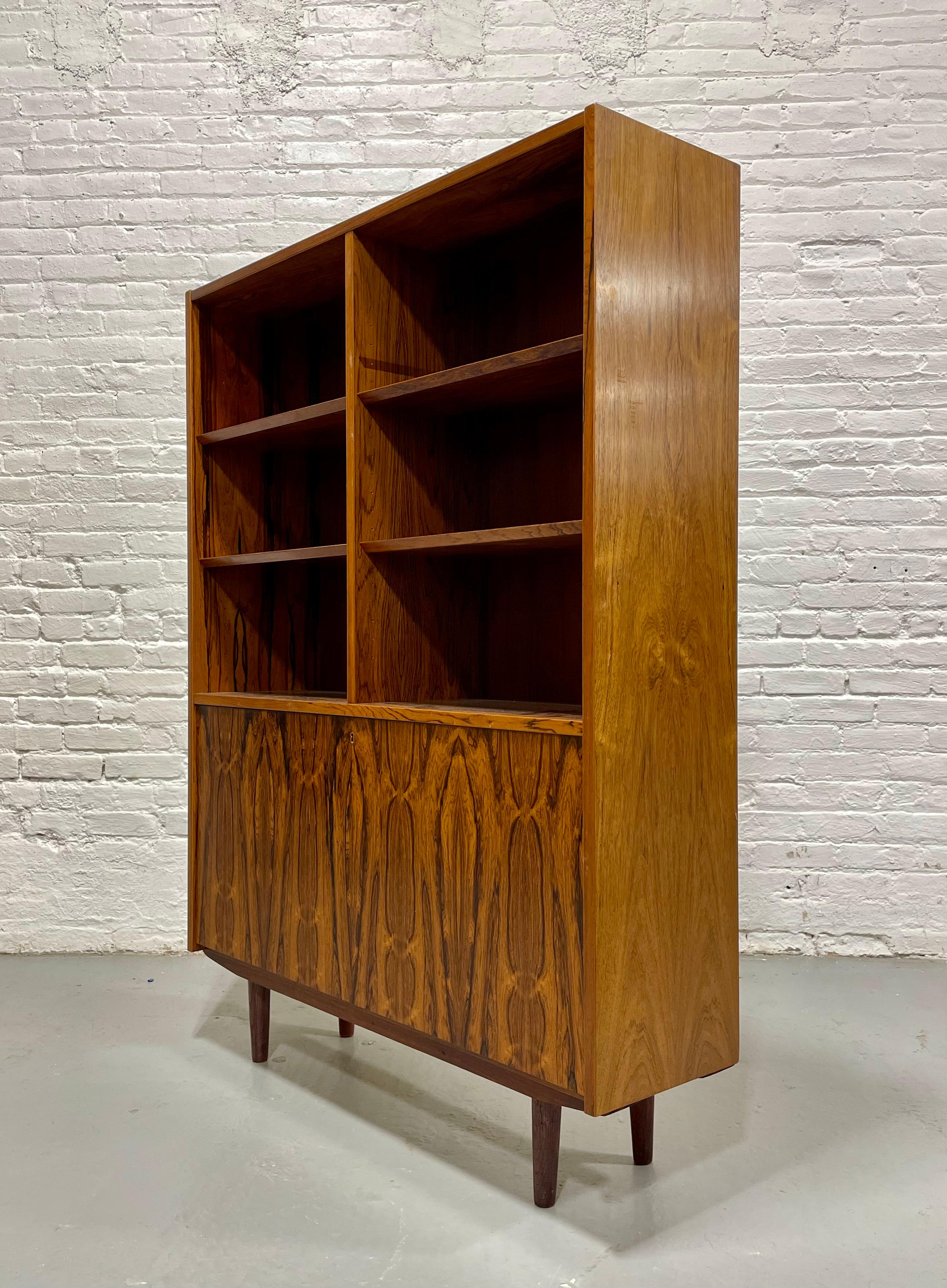 Mid-Century Modern DANISH Mid Century Modern ROSEWOOD BOOKCASE / China Cabinet, c. 1960's For Sale