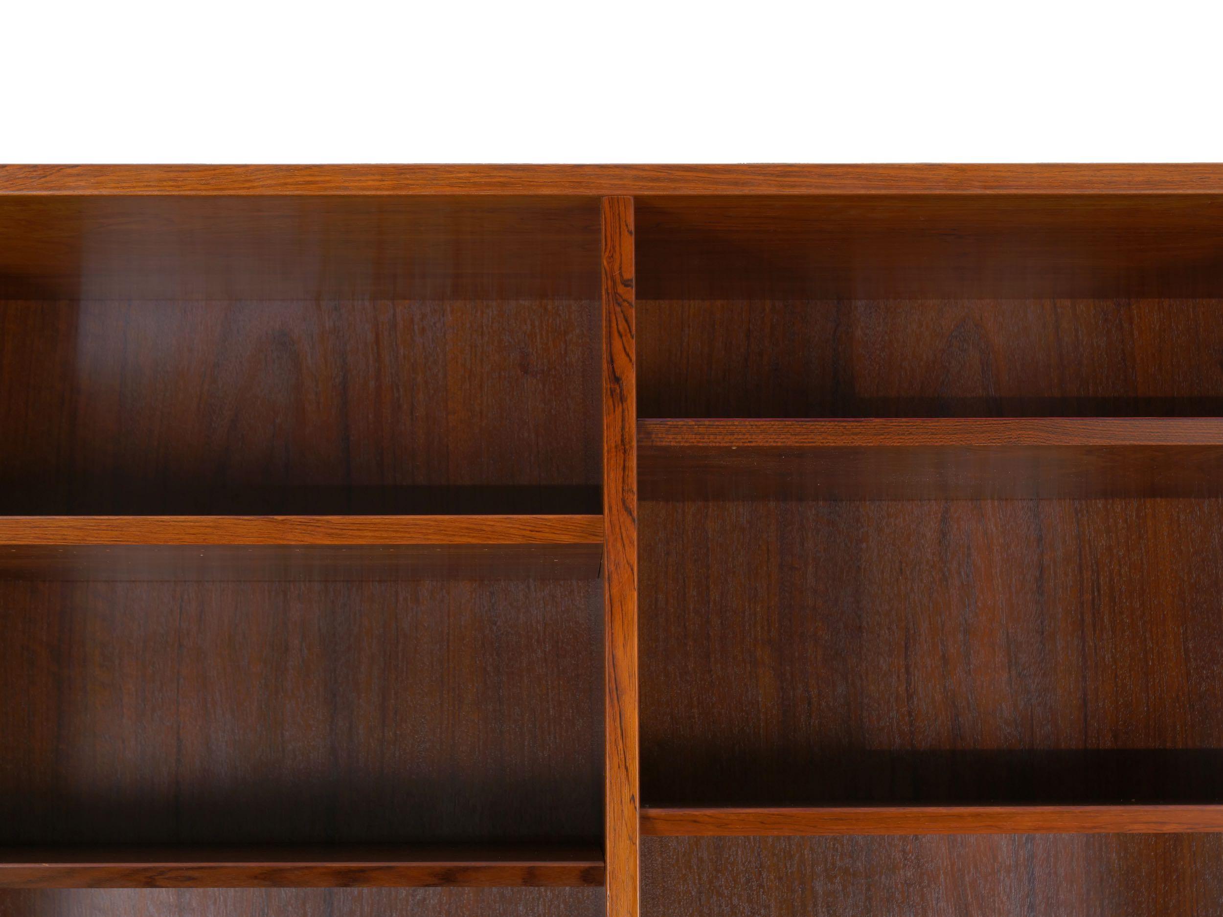 Danish Mid-Century Modern Rosewood Bookcase over Cabinet by Poul Hundevad 9