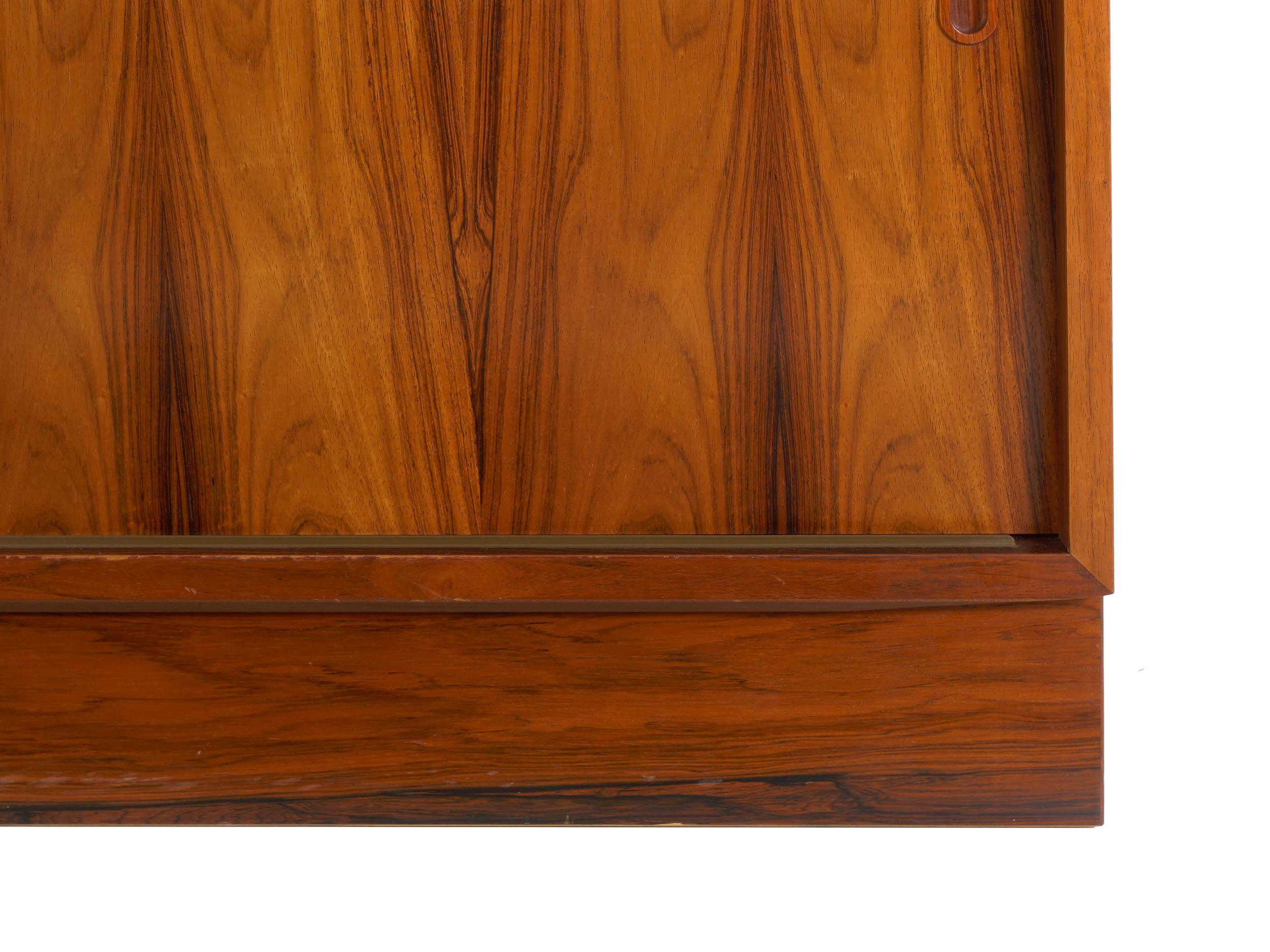 Danish Mid-Century Modern Rosewood Bookcase over Cabinet by Poul Hundevad 13