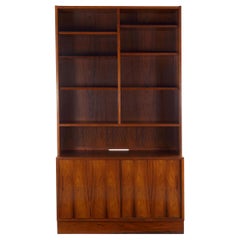 Danish Mid-Century Modern Rosewood Bookcase over Cabinet by Poul Hundevad