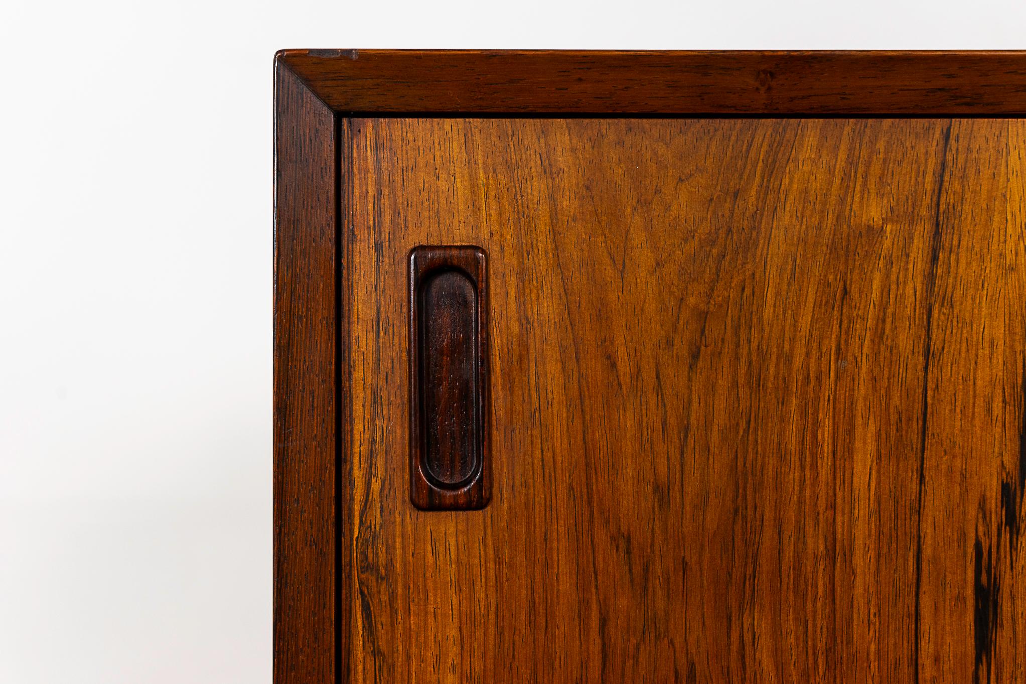 Danish Mid-Century Modern Rosewood Cabinet by LYBY In Good Condition For Sale In VANCOUVER, CA