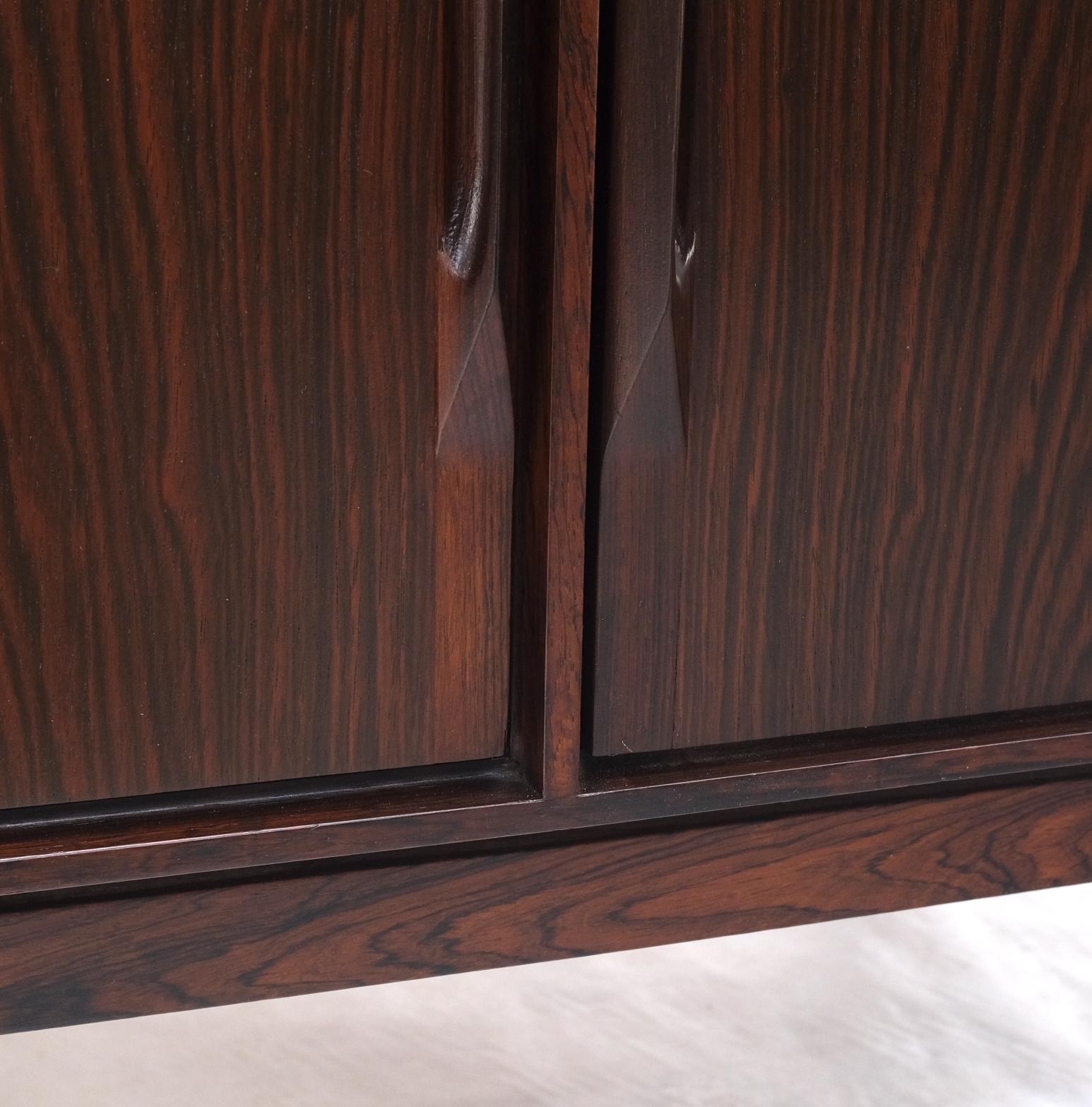 Danish Mid Century Modern Rosewood  Chifforobe Cabinet  Dresser Chest of Drawers 3