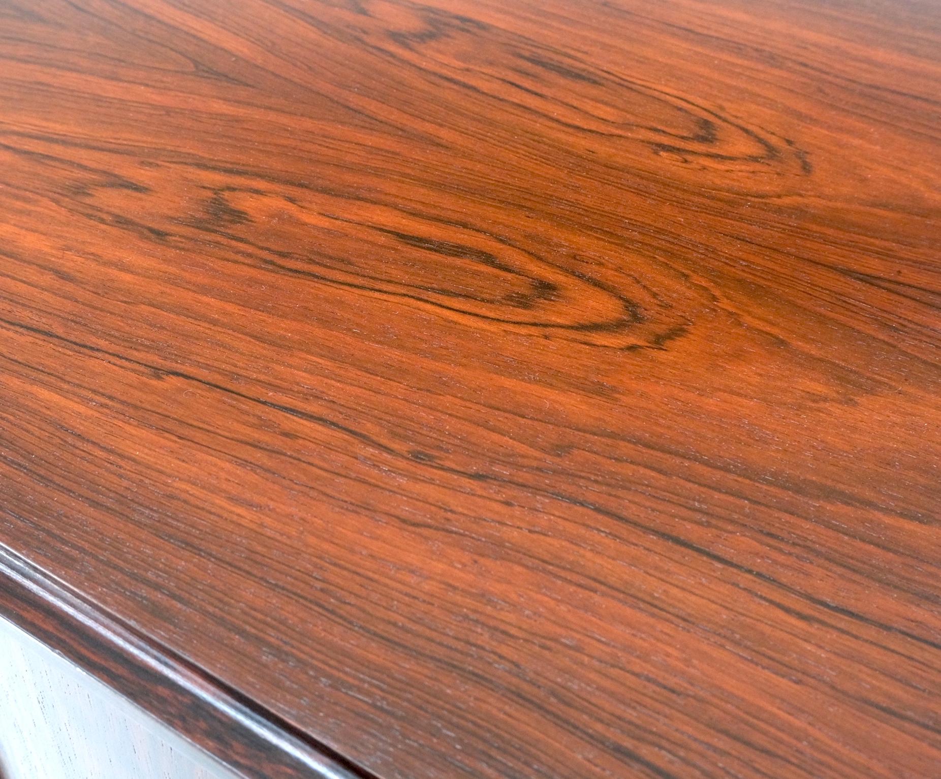 Danish Mid Century Modern Rosewood  Chifforobe Cabinet  Dresser Chest of Drawers 7