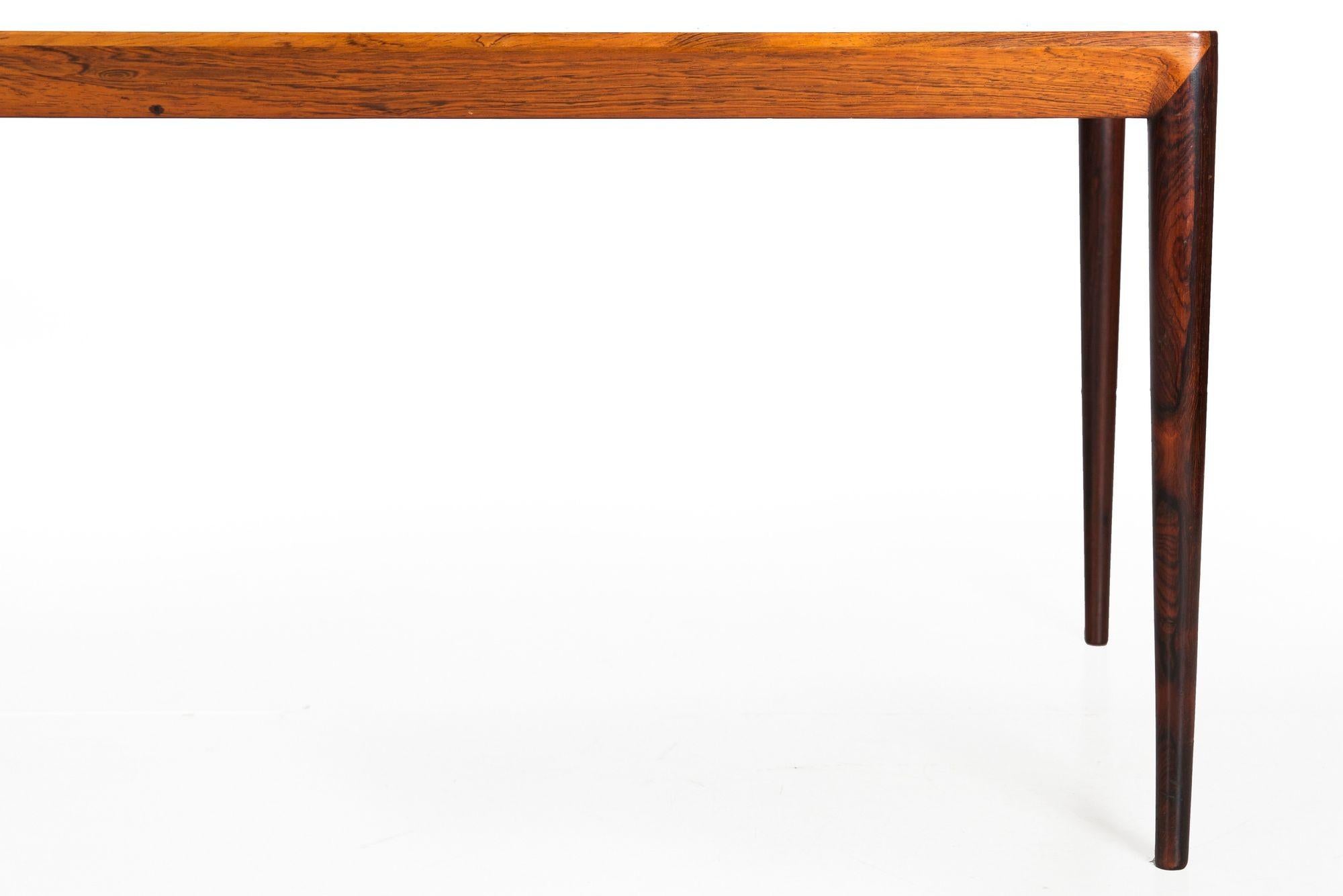 Danish Mid Century Modern Rosewood Coffee Cocktail Table by Severin Hansen Jr. For Sale 4