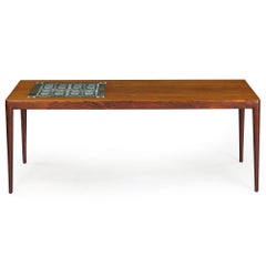 Danish Mid Century Modern Rosewood Coffee Cocktail Table by Severin Hansen Jr.