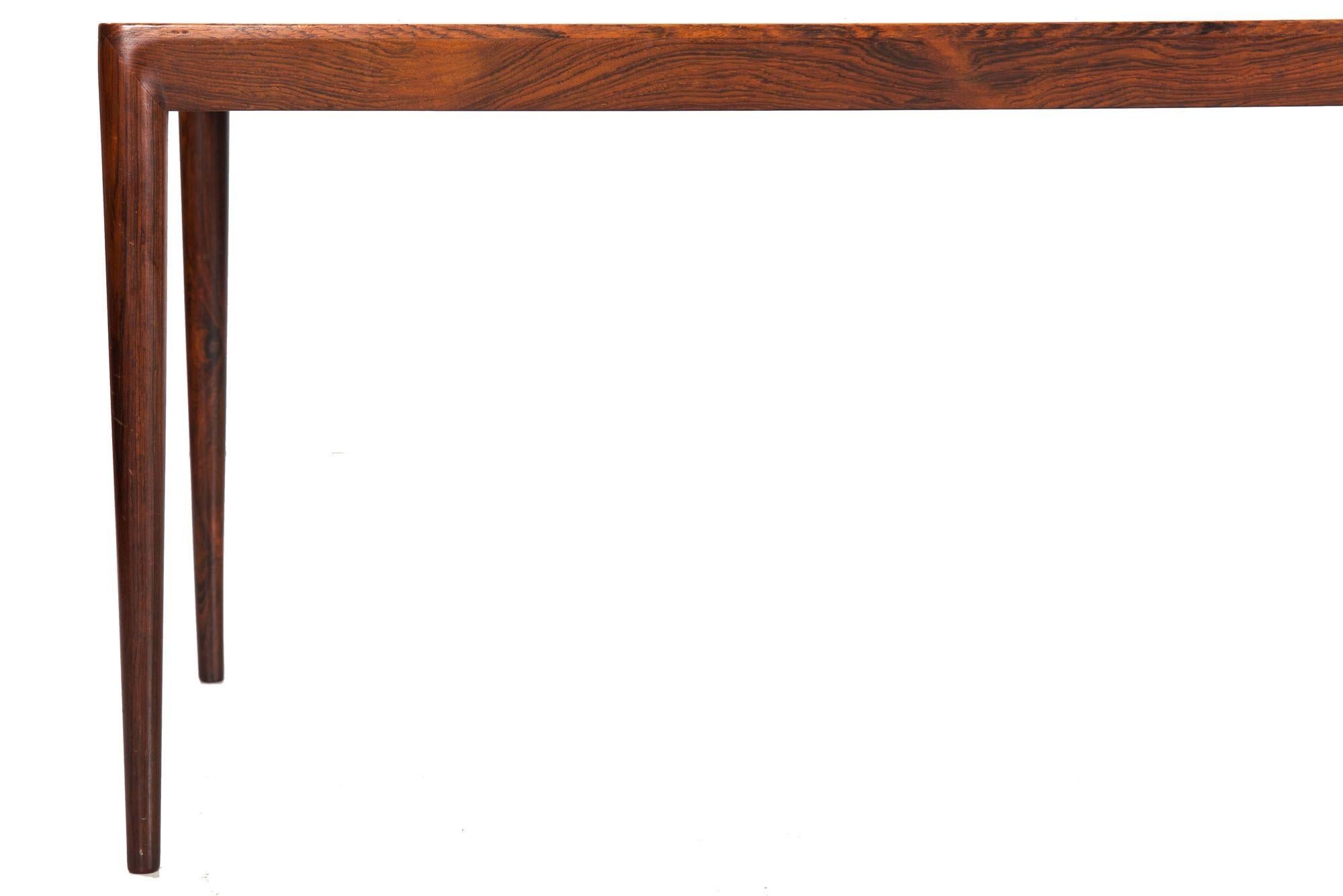Danish Mid Century Modern Rosewood Coffee Cocktail Table by Severin Hansen Jr. For Sale 1