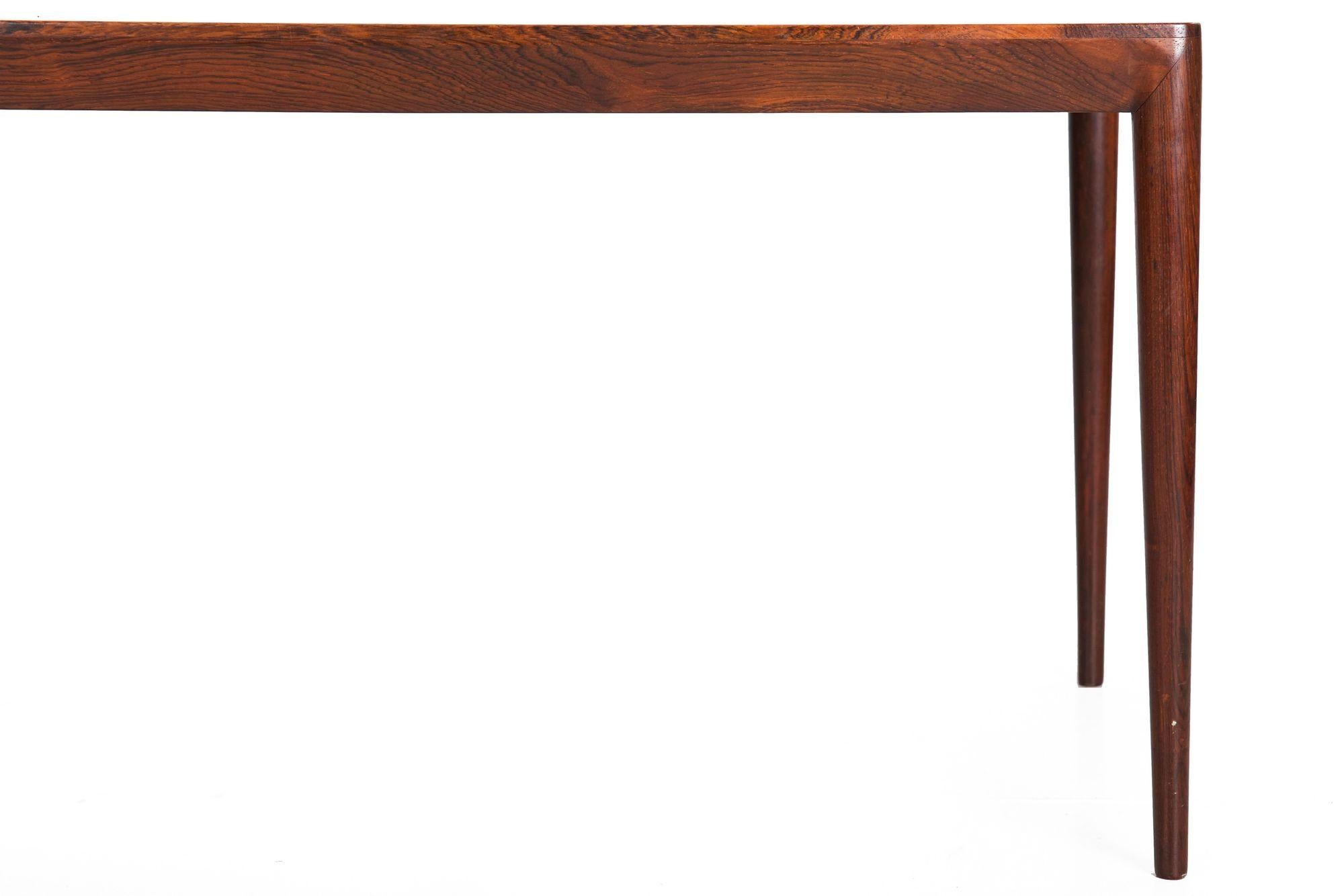 Danish Mid Century Modern Rosewood Coffee Cocktail Table by Severin Hansen Jr. For Sale 2