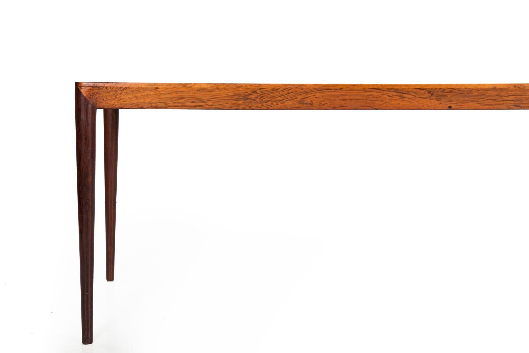 Danish Mid Century Modern Rosewood Coffee Cocktail Table by Severin Hansen Jr. For Sale 3