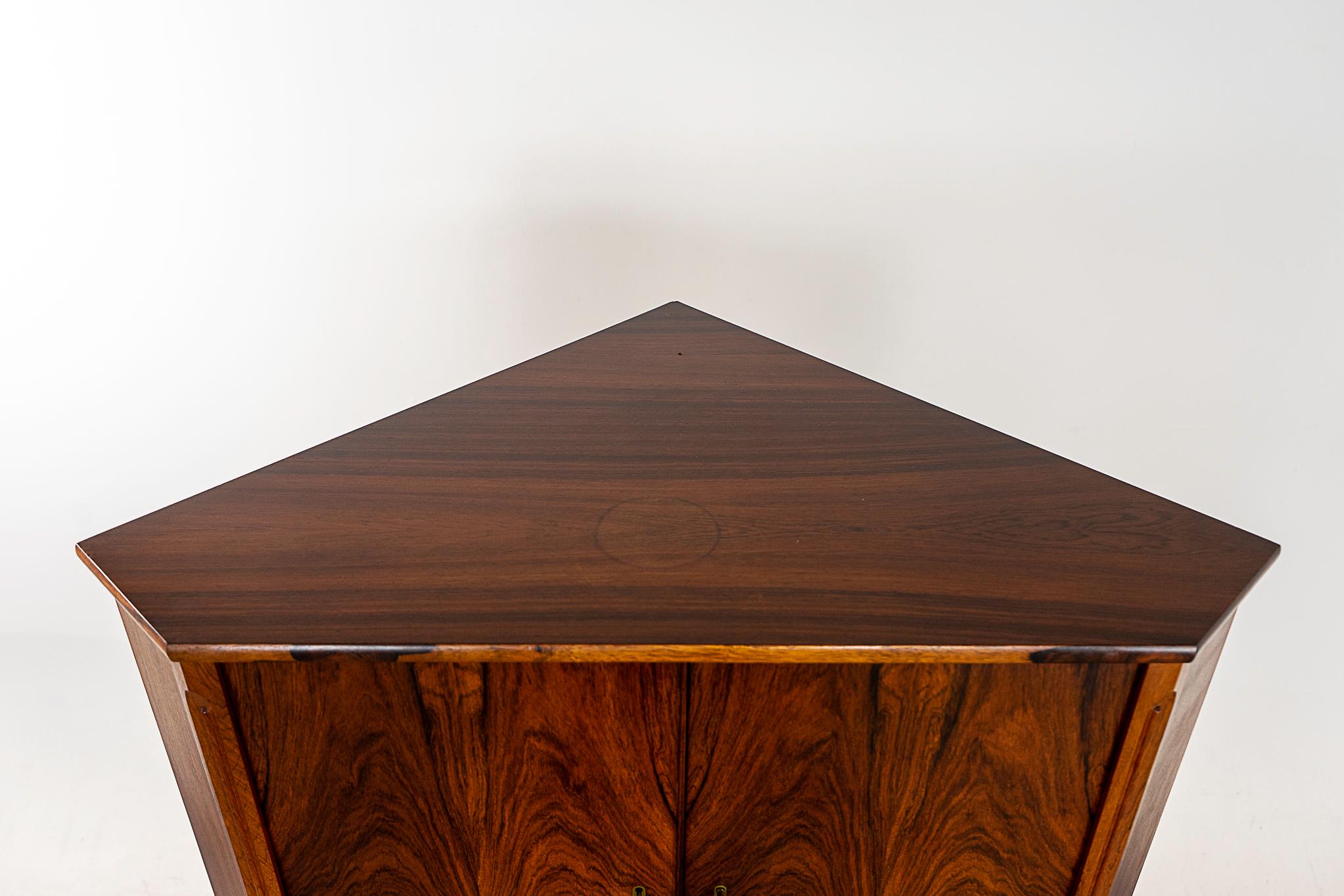Mid-20th Century Danish Mid-Century Modern Rosewood Corner Cabinet by Aulum