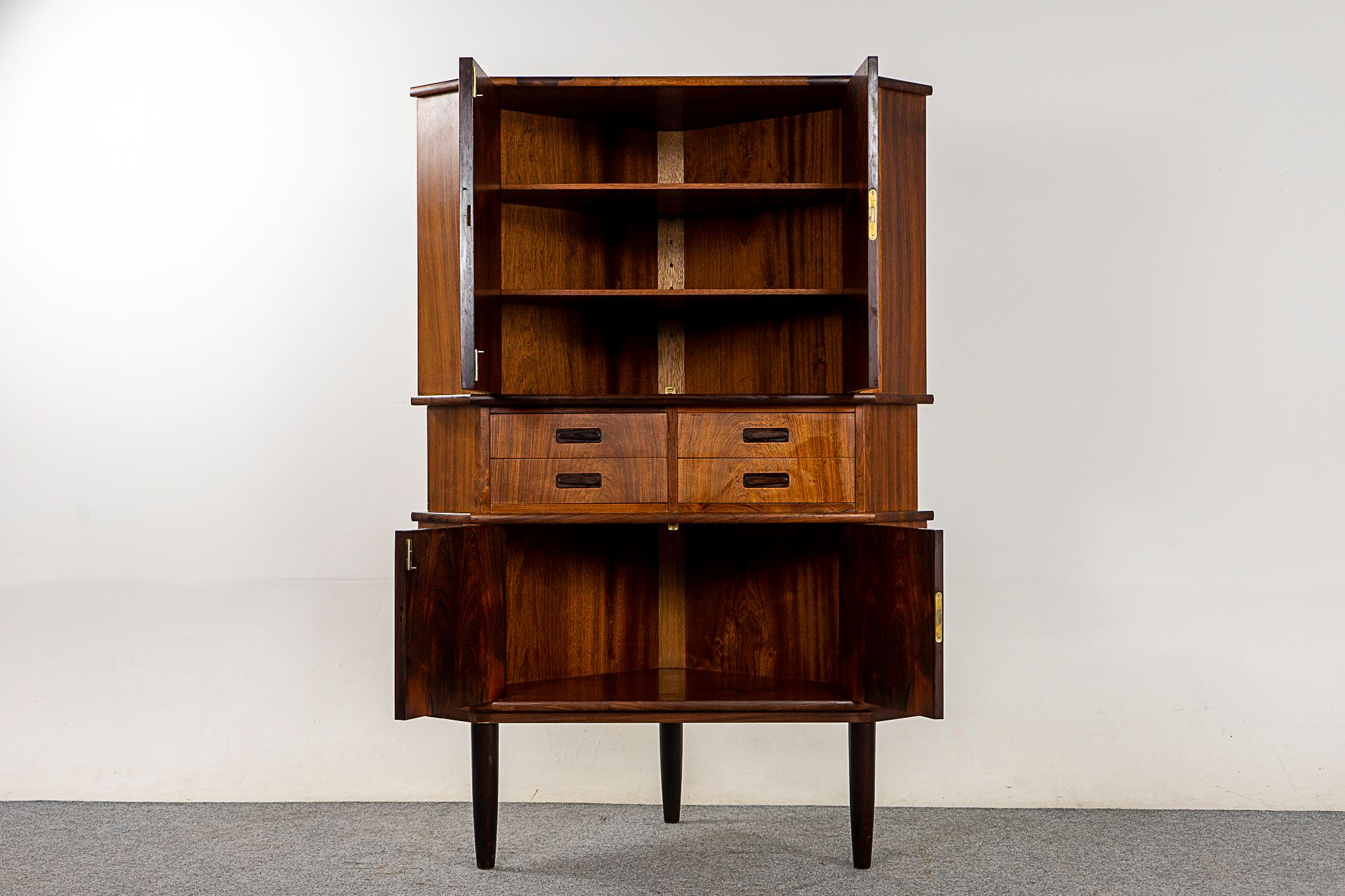 Danish Mid-Century Modern Rosewood Corner Cabinet by Aulum 1