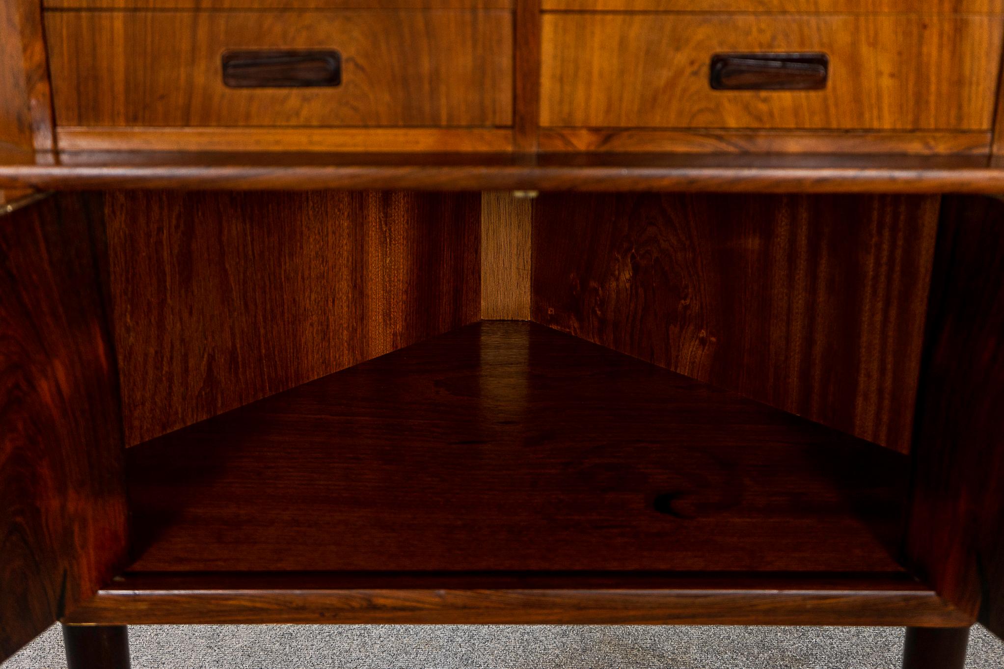 Danish Mid-Century Modern Rosewood Corner Cabinet by Aulum 2