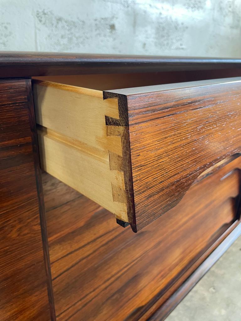 Danish Mid Century Modern Rosewood Credenza or TV Console by Skobvy For Sale 5