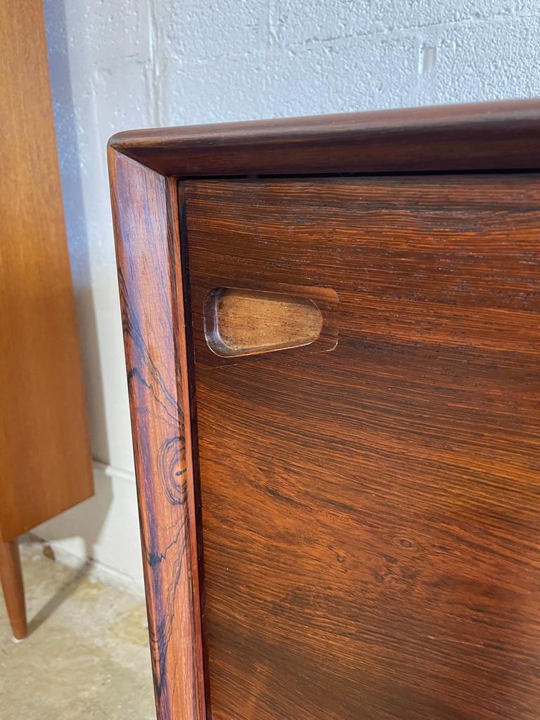 Danish Mid Century Modern Rosewood Credenza or TV Console by Skobvy In Good Condition For Sale In Fort Lauderdale, FL