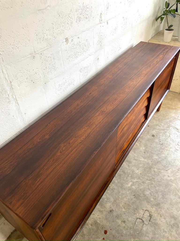 Danish Mid Century Modern Rosewood Credenza or TV Console by Skobvy For Sale 1